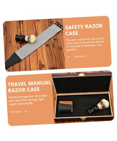 Frcolor Men s Travel Razor Set - Classic Synthetic Leather Case & Brush | Beard Grooming Essentials - Buy Online on GoSupps.com