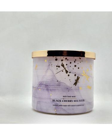 Bath & Body Works White Barn 3-Wick Candle w/Essential Oils - 14.5 oz - 2022 Spring Scents (Black Cherry Seltzer)