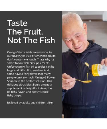 BRAINMD Dr Amen Omega-3 Power Squeeze Citrus Blast - 16.8 oz - Fish Oil - Supports Cardiovascular Brain & Immune System Health - Gluten Free - 30 Servings - Buy Online on GoSupps.com