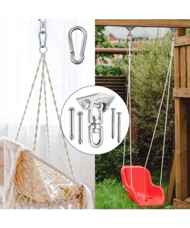 Newtion 1100 LB Capacity Stainless Steel Swing Hangers & Snap Hooks - Heavy Duty Set for Trapeze, Yoga, Hammock - 2 PCS - Buy Online on GoSupps.com