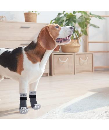 Pupeck Dog Socks - Anti-Slide Paw Protection for Small Medium & Large Dogs | Indoor & Outdoor Use | Summer Heat & Hardwood Floor Safety - Pack of 6 Gray - Buy Online on GoSupps.com