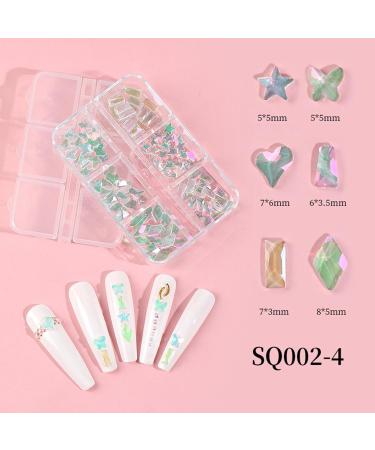 FEIlei Clear Glass Crystal Nail Rhinestones 3D Nail Gems Nail Diamond Mixed Nail Stones - Buy Online on GoSupps.com