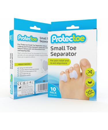 Protectoe Single Gel Small Toe Separator - Box of 10 | Toe Spacer for Overlapping Toes | Gel Toe Separators - Buy Online on GoSupps.com
