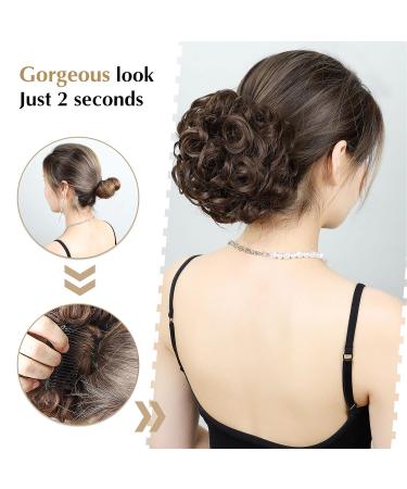 HANYUDIE Brown Messy Bun Chignon Scrunchie Hairpiece for Women - Buy Online on GoSupps.com