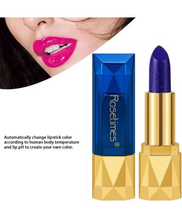  Duqulle 5 x Blue Color Changing Lipsticks Magic Temperature Color Changing Lipstick Long Lasting Blue Lip Gloss Water Resistant Tinted Lip Balm for Women and - Buy Online on GoSupps.com