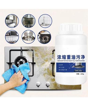 200g Kitchen Oil Stains Grease Cleaning Powder Heavy Duty Degreaser Cleaner All-Purpose Powerful Cleaning Powder Stain Remover Kitchen Cleaning Bubble Powder for Stoves Ovens Range Hoods and More - Buy Online on GoSupps.com