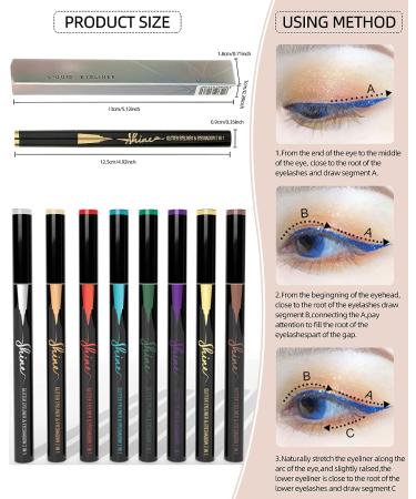 LYSdefeu Bronze Glitter Eyeliner Liquid - Brown Sparkle Shimmer Metallic Pen - Buy Online on GoSupps.com