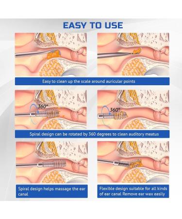 Stainless Steel Double Head Ear Wax Remover Spoon - Rose Gold | Household Ear Care Tool - Buy Online on GoSupps.com