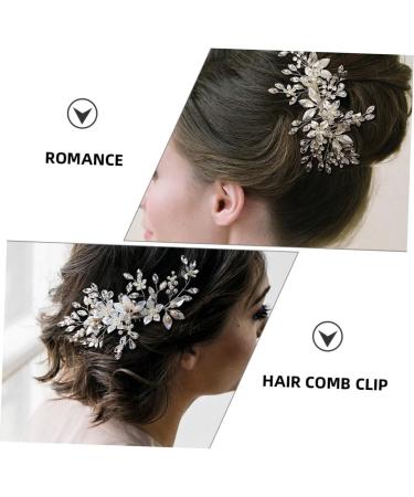 Ipetboom Wedding Hair Accessories Pearl Hair Clips Hair Barrettes Tiara Rhinestone Hair Clips for Women Hair Accessories for Bride Hair Comb Clips Rhinestones Metal Hair Piece Women's - Buy Online on GoSupps.com