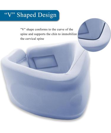 H2SON Neck Brace-Upgraded Portable Ice Silk Fabric Soft Foam Wrapped Adjustable Cervical Pillow for Neck Pain Relief & Prevent and Improve Neck Tilt Cervicorrect Neck Brace at Home or Work (19.3inch)(Sky Blue) - Buy Online on GoSupps.com