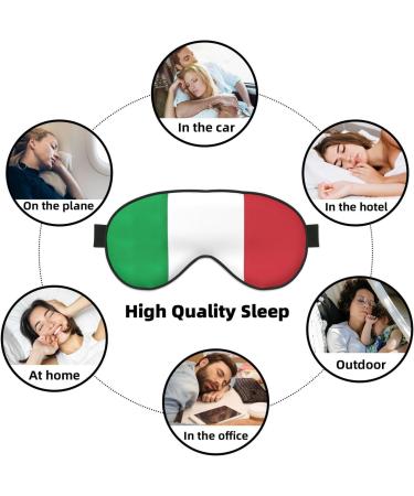 Unisex Italy Flag Print Sleeping Eye Mask | Soft Adjustable Strap | Perfect Sleep Accessory - Buy Online on GoSupps.com