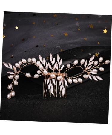 minkissy Accessories pearl hair comb tiara hair accessories hair pearls accessories for women pearl hair pin bridal hair comb prom hair clips hair combs for wedding alloy bride Beads Comb - Buy Online on GoSupps.com