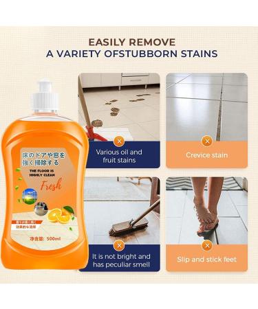 17.6 oz/500ml Hardwood Floor Cleaner Powerful Decontamination Floor Cleaner Wood Floor Cleaning Cleaner Polishing Brightening Tile Cleaner (2PCS Sweet Orange) 2PCS Sweet orange - Buy Online on GoSupps.com