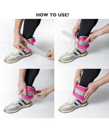 Coli Pet 3kg Adjustable Wrist Weights for Men & Women - Perfect for Fitness Walking Jogging Gymnastics & Strength Training - Rose Red - Buy Online on GoSupps.com