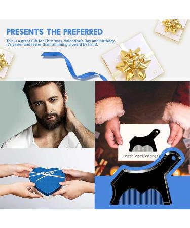 Beard Shaper Tool LucBuy Beard Shaping Template Plus Styling Beard Comb All-in-One Tool for Goatee Mustache Sideburns Grooming Guide for Men Jaw Cheek/Neck Line Symmetric/Curve/Step Cut Beard Shaper B-black - Buy Online on GoSupps.com
