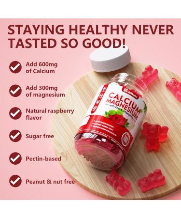 Calcium Magnesium Zinc with Vitamin D3 Supplement Sugar Free Calcium Gummies for Women Men High Absorption Zinc Gummies for Bone & Muscle & Immune Health Vegan Raspberry Flavor - 60 Count Raspberry 60 Count (Pack of 1) - Buy Online on GoSupps.com