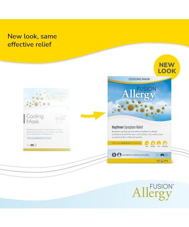 FUSION Allergy Cooling Eye Mask with HydroCool Technology - Super Soft & Reusable - Quick Relief from Hay Fever Symptoms Migraines Congestion Sinus Pain and Puffy Irritated Eyes - Buy Online on GoSupps.com