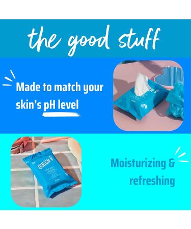 Queen V pHun Wipes - pH Balanced Feminine Hygiene Wet Wipes, Gynecologist Tested - 30 Count Resealable Pack for Freshness On the Go - Buy Online on GoSupps.com