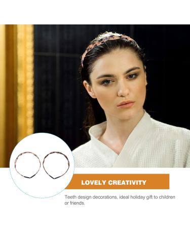 Minkissy 2-Piece Brown Tortoise Spotted French Toothed Headbands | Anti-Slip Celluloid Acetate Hair Bands for Women & Girls - Buy Online on GoSupps.com