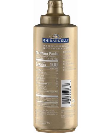Ghirardelli Flavored Sauce Set - 16oz Black Label, Vanilla, White, 17oz Caramel, Sea Salt Caramel + Barista Spoon - Buy Online on GoSupps.com