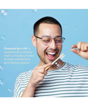 HUPPY Toothpaste Tablets Nano Hydroxyapatite - Natural Whitening Fluoride Free and Remineralizing - Travel Tabs Charcoal Flavor 62 Count 62 count w/ a refillable jar - Buy Online on GoSupps.com