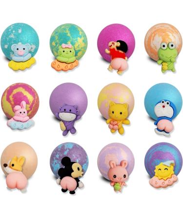 Kids Bath Bombs with Surprise Toys - 12 Pack Natural Bubble Fizzes Gift Set for Birthday & Christmas - Buy Online on GoSupps.com