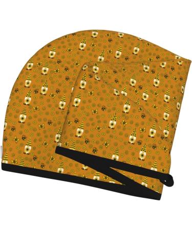 Hair Towel Wrap for Quick Drying | Honey Bee Gnomes Hair Drying Turban | Best Hair Towel with Button - Buy Online on GoSupps.com