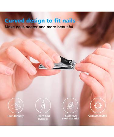 Premium Stainless Steel Nail Clippers Set for Men & Women - Sharp, Sturdy Fingernail & Toenail Cutters with Nail File - Buy Online on GoSupps.com