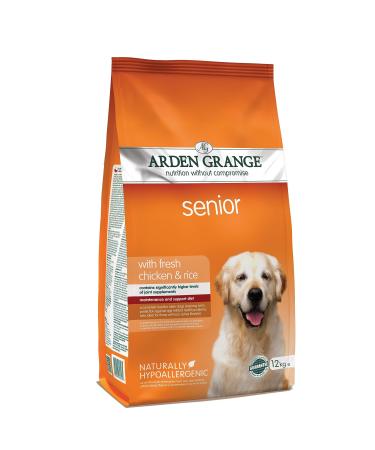 Arden Grange Senior Dry Dog Food with Fresh Chicken and Rice 12 kg 12 kg (Pack of 1)