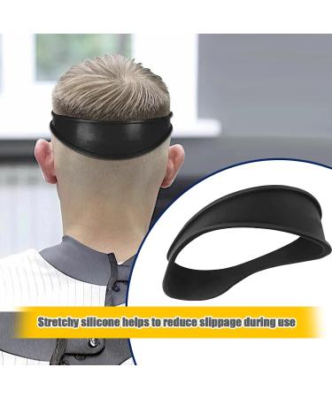 Hair Cutting Tool | Curved Silicone Haircut Band & Neckline Shaving Template | DIY Home Haircuts & Buzz Guide (Black - Buy Online on GoSupps.com