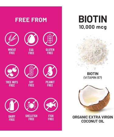 NatureWise High Potency Biotin 10 000 mcg Softgels - Biotin for Hair Growth Women & Men + Skin & Nails Support - Non-GMO USA Manufactured - 120 Softgels 120-Day Supply  - Buy Online on GoSupps.com