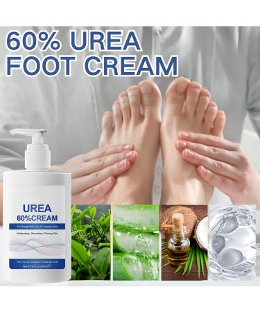 60% Urea Cream - Cracked Heel Repair Cream For Feet and Hand - Foot Cream for Cracked Heels and Dry Skin - Urea Cream 60 Percent for Feet - Maximum Strength for Hand Foot and Body Care - Buy Online on GoSupps.com