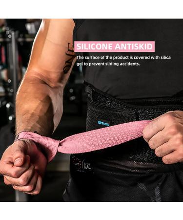 Train Aid Women's Strength Training Lifting Straps - Neoprene Padded Non-Slip Silicone for Deadlifts & CrossFit | Pink Weightlifting Gear - Buy Online on GoSupps.com