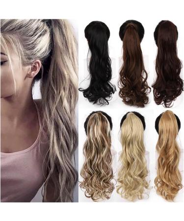 Hair Bun 22" Long Wavy Ponytail Lengthening Synthetic Curly Wraparound Ponytail Hair Extension Hair Clip Women Wig Curly Bun Hair Extension Hair Piece (Color : 03 Size : 22inches) 22inches 03 - Buy Online on GoSupps.com
