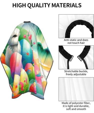 Shop 55x66 Inch Watercolor Easter Barber Cape | Adult Haircut Cape with Snap Closure - Perfect for Hair Salons & Home Use - Buy Online on GoSupps.com