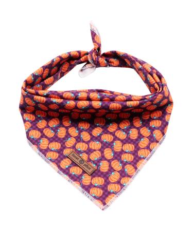Lionet Paws Halloween Dog Bandana Headscarves Dog Scarf Triangular Scarf for Small Medium and Large Dogs S (Pack of 1) Pumpkin - Buy Online on GoSupps.com