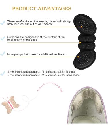 Famel Heel Inserts for Women - 4 Pairs, Cushion, Grips, Pads for High Heels and Oversized Shoes - Buy Online on GoSupps.com