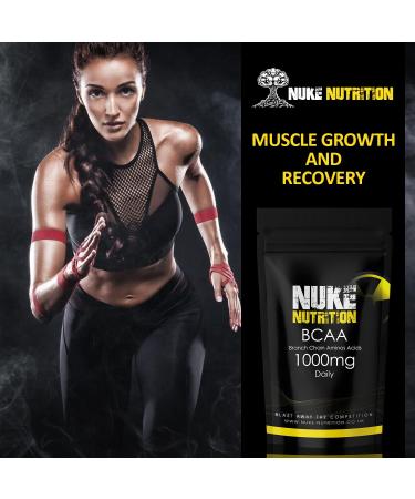 Nuke Nutrition BCAA Capsules 1000mg | Essential Amino Acids for Lean Muscle Growth | Vegan 365 Count - Buy Online on GoSupps.com