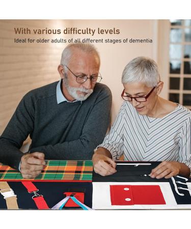 Fidget Blanket Reduce Anxiety Dementia Decompression Blanket Soft Polyester Various Difficulty Levels Widely Use for Elderly Adults with Autism - Buy Online on GoSupps.com