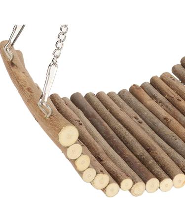 Rabbit Wood Swing Hammock - Multifunctional Natural Wooden Resting Platform for Hamsters Mice & Sparrows (15x30 cm) - Buy Online on GoSupps.com