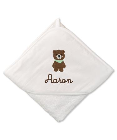 Hood towel children (100x100cm) in white with names personalized for boys and girls made of 100% cotton - baby towel/children's towel/bath towel 100 x 100 cm white