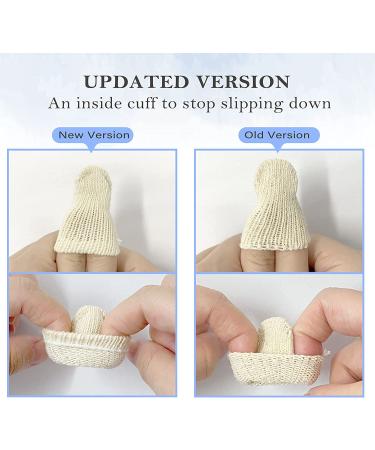 Evridwear 20PCS Premium Cotton Finger Toe Thumb Cot Sleeves - Short Length | Protects Hand Eczema, Calluses, Moisture Wicking | Jewelry Cleaning Aid - Buy Online on GoSupps.com