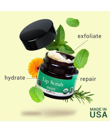 Beauty by Earth Organic Mint Lip Scrub | Natural Sugar Exfoliator for Soft Hydrated Lips - Shop Now! - Buy Online on GoSupps.com