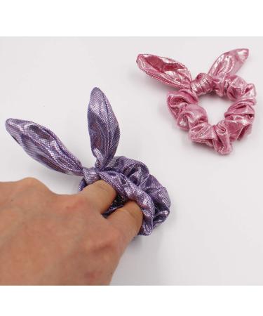 22PCS Bunny Ear Hair Scrunchies Set - Elastic Hair Bands for Women, Girls, Teens, and Kids - Buy Online on GoSupps.com