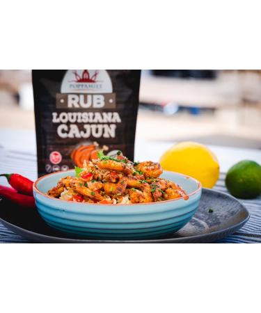 Poppamies Louisiana Cajun Spice Mix - 200g Dry Marinade for Fish Chicken & Vegetables | Perfect for BBQ Grill & Oven - Buy Online on GoSupps.com
