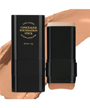 Full Coverage Foundation Stick - 15g Dual-Headed Concealer Stick Long-Lasting Face Primer Base with Matte Finish for Skin | Concealer Sticks
