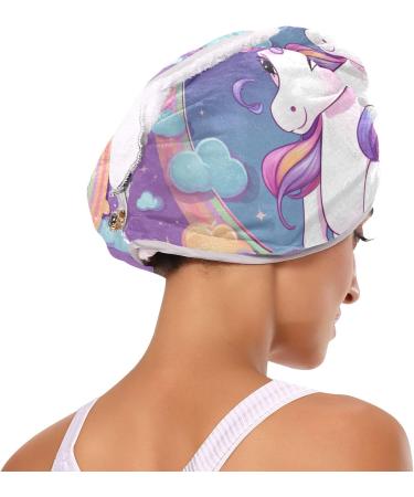 Purple Unicorn Hair Towel 2 Pack | Super Absorbent Quick Dry Hair Turbans for Women & Girls - Ultimate Hair Drying Solution - Buy Online on GoSupps.com