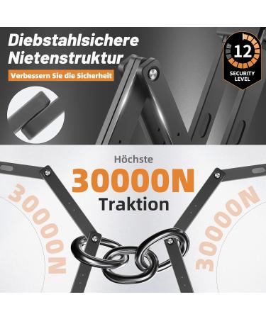 Buy Hongyea Folding Lock - 100cm High-Safety Bicycle Lock with Bracket & 3 Keys for E-Bikes Scooters MTB and Motorcycles - Buy Online on GoSupps.com