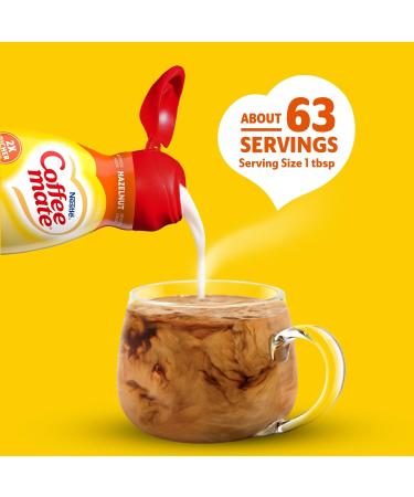 Coffee-Mate Hazelnut Liquid Coffee Creamer - 946g Quart Size - Buy Online on GoSupps.com