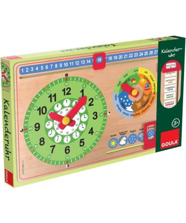 Buy GOULA Calendar Clock Small Format - International Shipping Available | Perfect for Kids' Learning - Buy Online on GoSupps.com